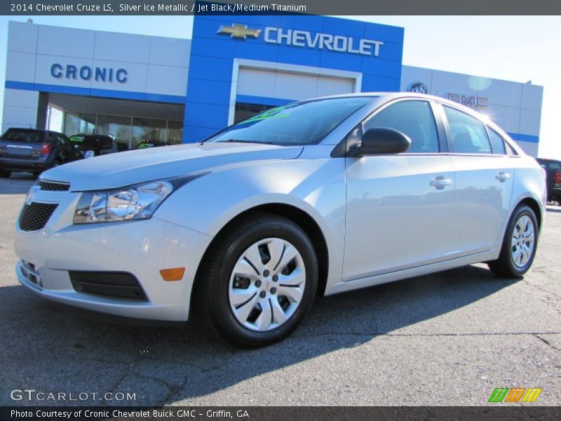 Silver Ice Metallic / Jet Black/Medium Titanium 2014 Chevrolet Cruze LS