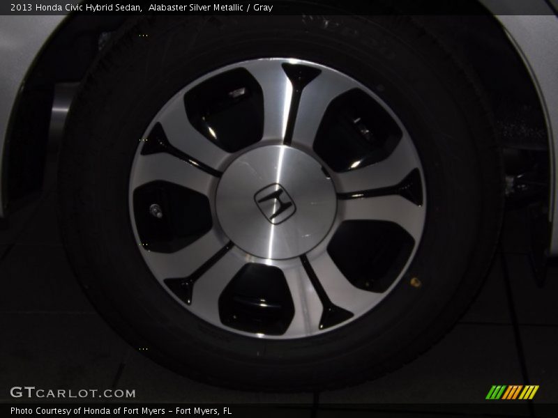 Alabaster Silver Metallic / Gray 2013 Honda Civic Hybrid Sedan
