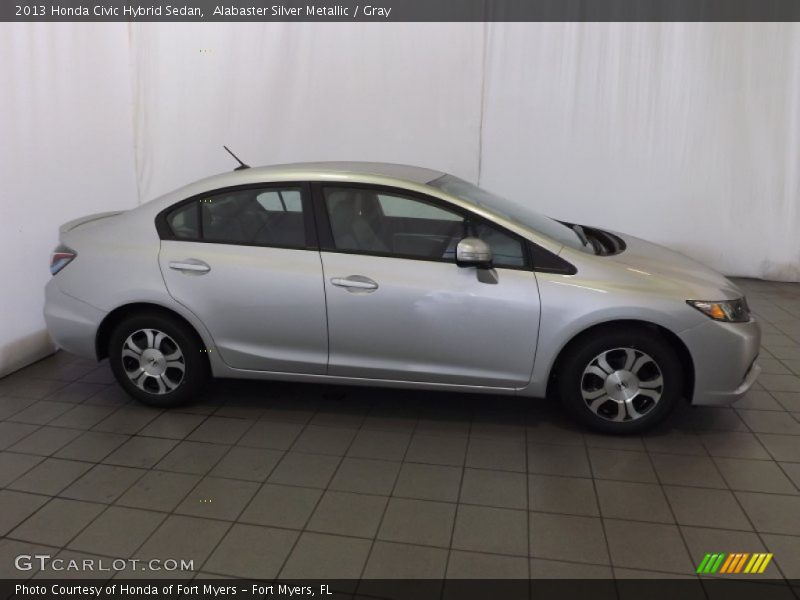 Alabaster Silver Metallic / Gray 2013 Honda Civic Hybrid Sedan