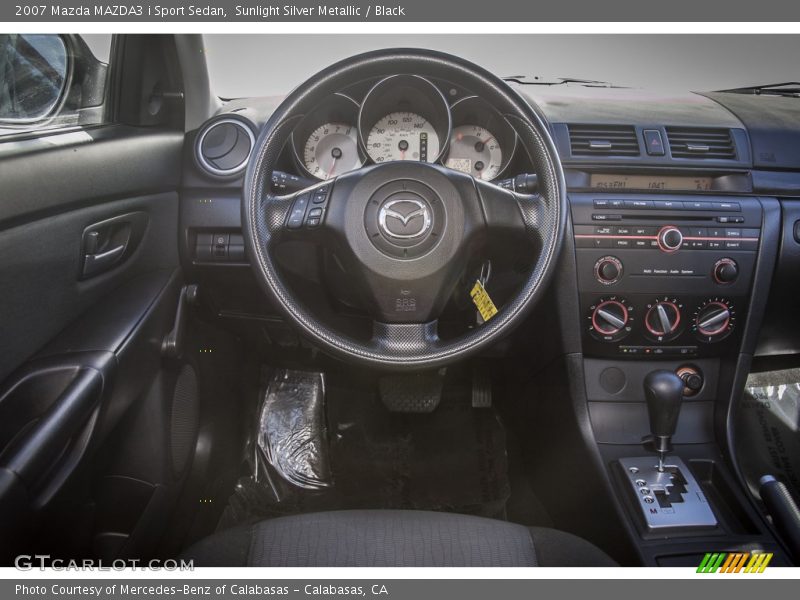Sunlight Silver Metallic / Black 2007 Mazda MAZDA3 i Sport Sedan