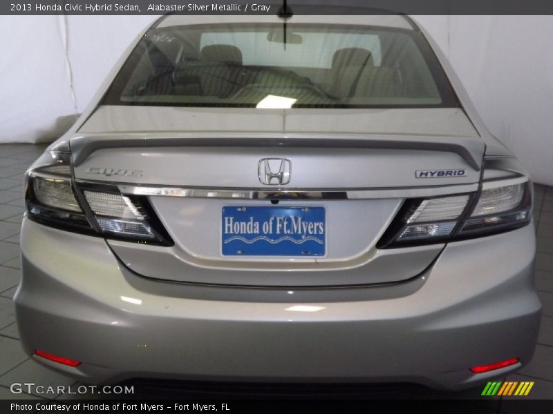 Alabaster Silver Metallic / Gray 2013 Honda Civic Hybrid Sedan