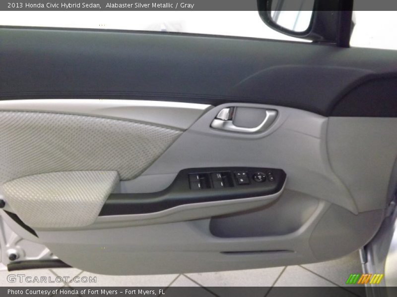Alabaster Silver Metallic / Gray 2013 Honda Civic Hybrid Sedan