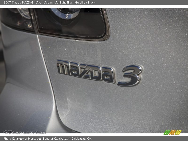 Sunlight Silver Metallic / Black 2007 Mazda MAZDA3 i Sport Sedan