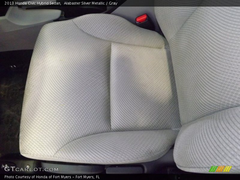 Alabaster Silver Metallic / Gray 2013 Honda Civic Hybrid Sedan
