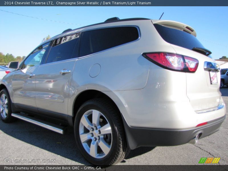 Champagne Silver Metallic / Dark Titanium/Light Titanium 2014 Chevrolet Traverse LTZ