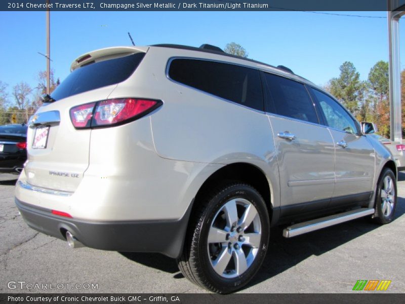 Champagne Silver Metallic / Dark Titanium/Light Titanium 2014 Chevrolet Traverse LTZ