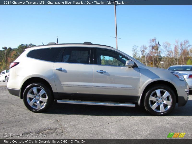 Champagne Silver Metallic / Dark Titanium/Light Titanium 2014 Chevrolet Traverse LTZ