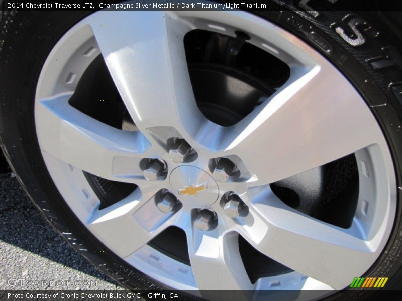 Champagne Silver Metallic / Dark Titanium/Light Titanium 2014 Chevrolet Traverse LTZ