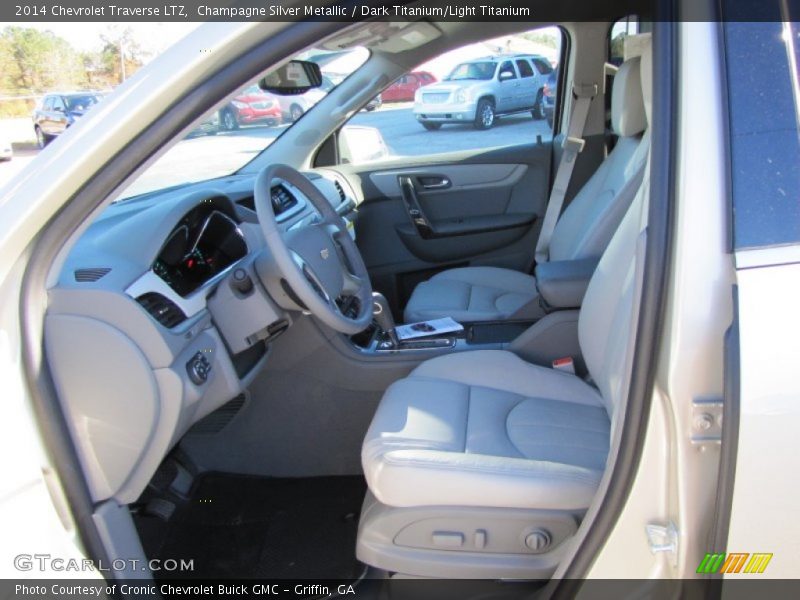 Champagne Silver Metallic / Dark Titanium/Light Titanium 2014 Chevrolet Traverse LTZ