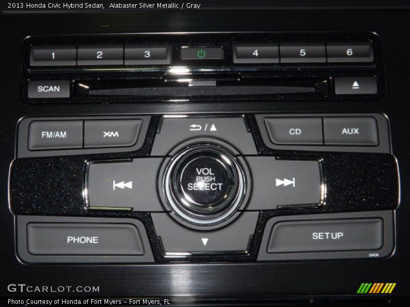 Alabaster Silver Metallic / Gray 2013 Honda Civic Hybrid Sedan
