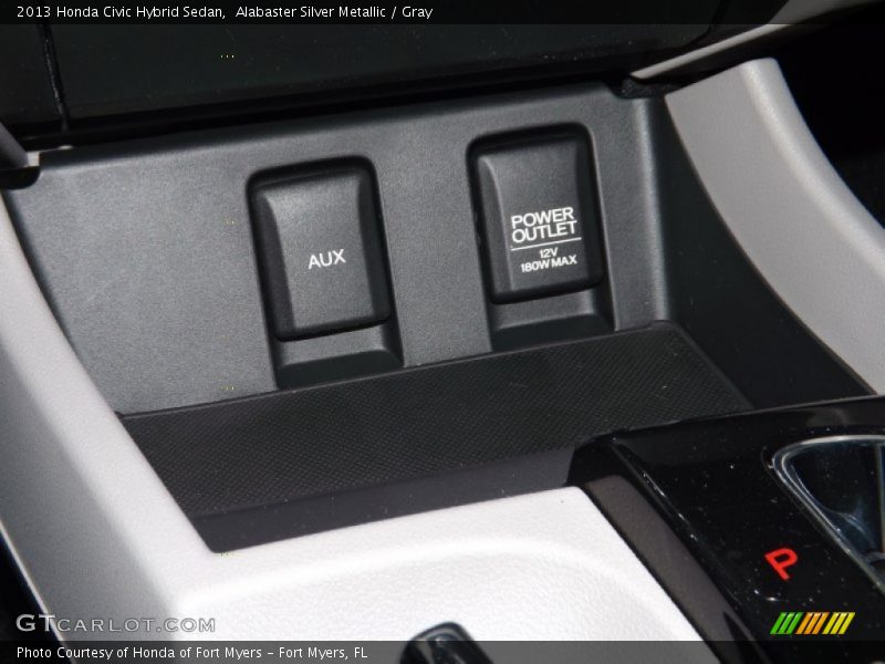 Alabaster Silver Metallic / Gray 2013 Honda Civic Hybrid Sedan