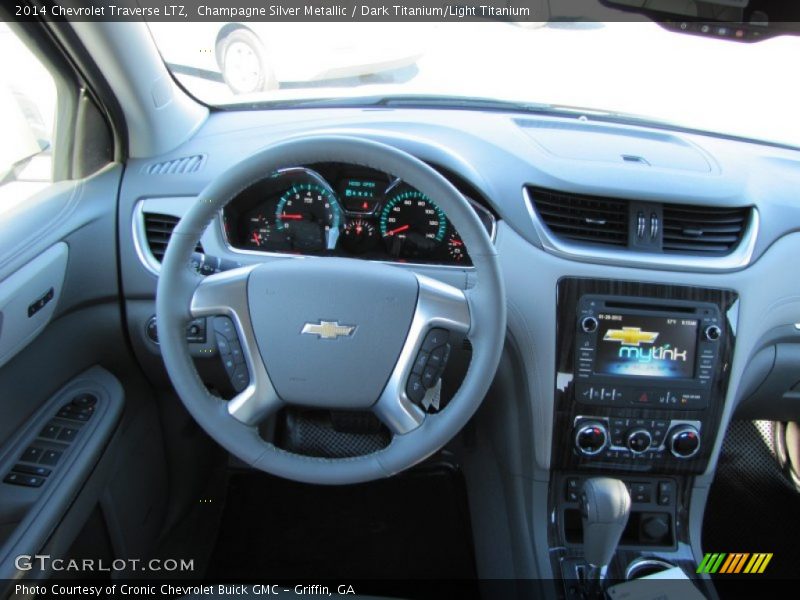 Champagne Silver Metallic / Dark Titanium/Light Titanium 2014 Chevrolet Traverse LTZ