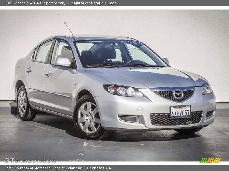Sunlight Silver Metallic / Black 2007 Mazda MAZDA3 i Sport Sedan