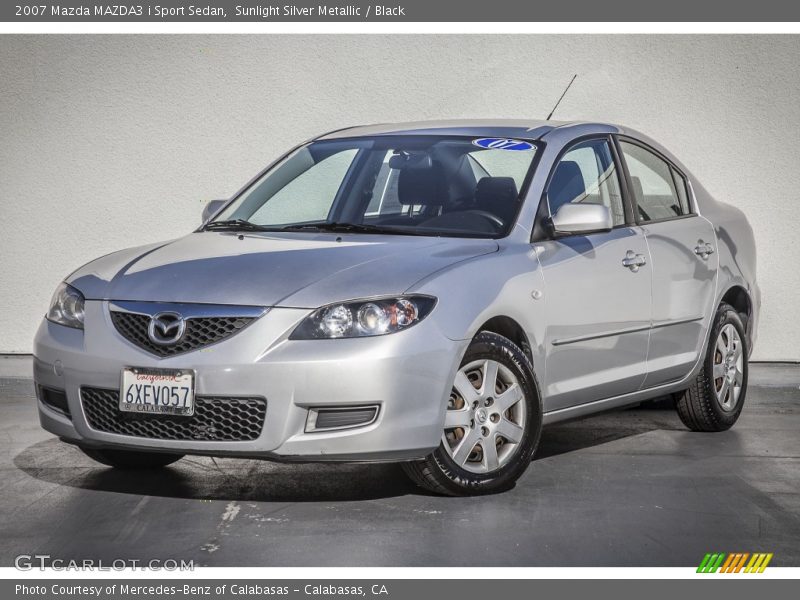 Sunlight Silver Metallic / Black 2007 Mazda MAZDA3 i Sport Sedan