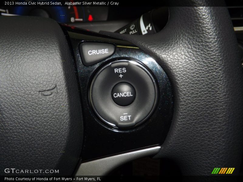 Alabaster Silver Metallic / Gray 2013 Honda Civic Hybrid Sedan