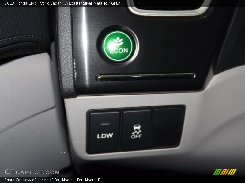 Alabaster Silver Metallic / Gray 2013 Honda Civic Hybrid Sedan