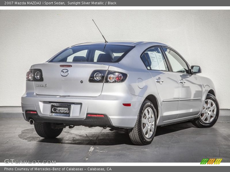 Sunlight Silver Metallic / Black 2007 Mazda MAZDA3 i Sport Sedan