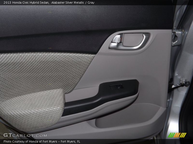 Alabaster Silver Metallic / Gray 2013 Honda Civic Hybrid Sedan