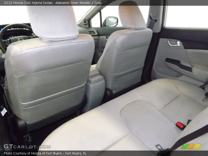 Alabaster Silver Metallic / Gray 2013 Honda Civic Hybrid Sedan