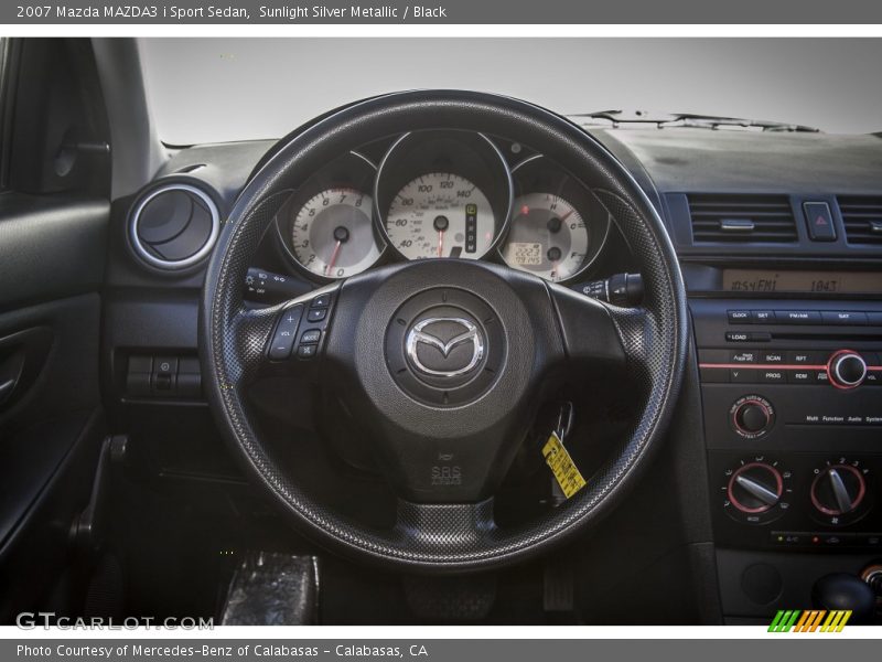 Sunlight Silver Metallic / Black 2007 Mazda MAZDA3 i Sport Sedan