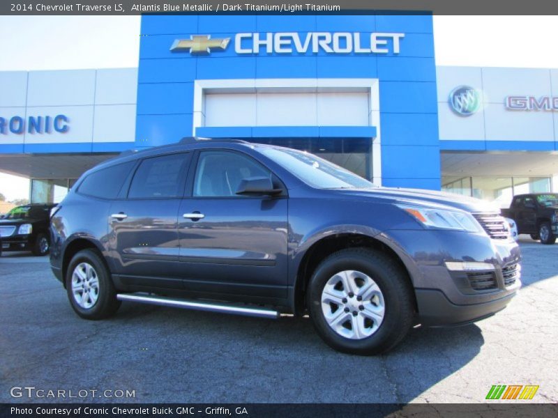 Atlantis Blue Metallic / Dark Titanium/Light Titanium 2014 Chevrolet Traverse LS