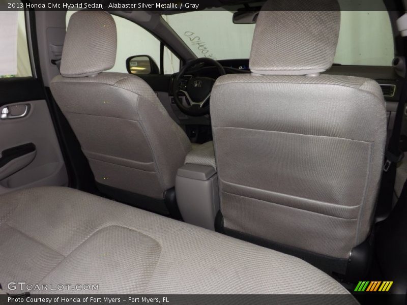Alabaster Silver Metallic / Gray 2013 Honda Civic Hybrid Sedan