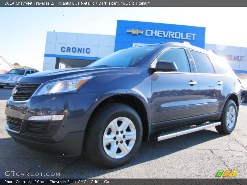Atlantis Blue Metallic / Dark Titanium/Light Titanium 2014 Chevrolet Traverse LS