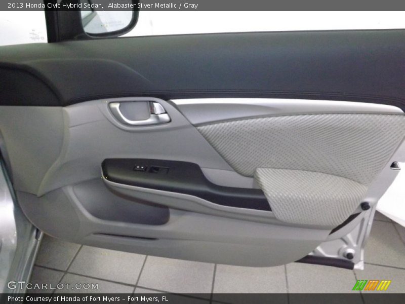 Alabaster Silver Metallic / Gray 2013 Honda Civic Hybrid Sedan