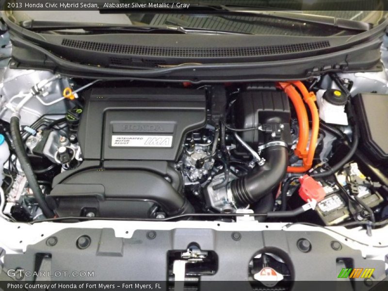 Alabaster Silver Metallic / Gray 2013 Honda Civic Hybrid Sedan