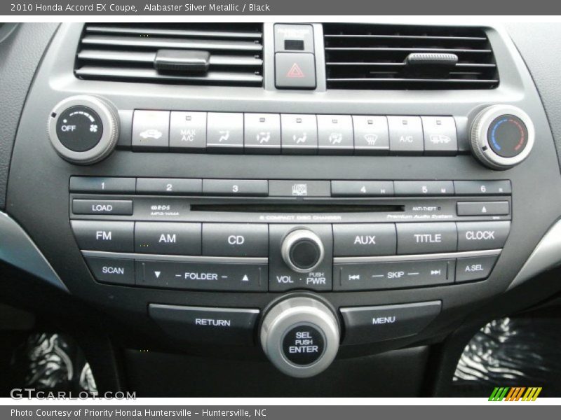 Alabaster Silver Metallic / Black 2010 Honda Accord EX Coupe