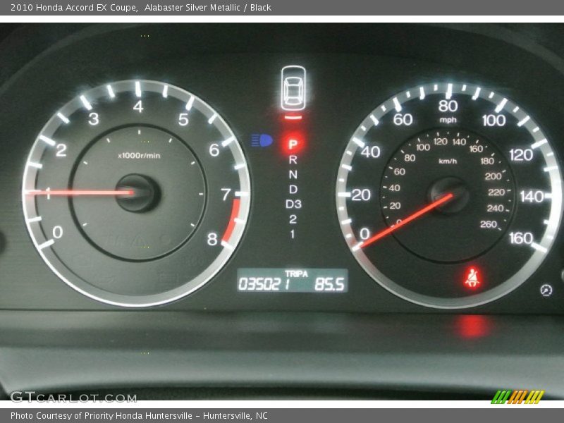 Alabaster Silver Metallic / Black 2010 Honda Accord EX Coupe