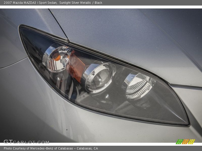 Sunlight Silver Metallic / Black 2007 Mazda MAZDA3 i Sport Sedan