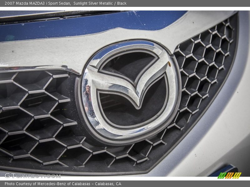 Sunlight Silver Metallic / Black 2007 Mazda MAZDA3 i Sport Sedan