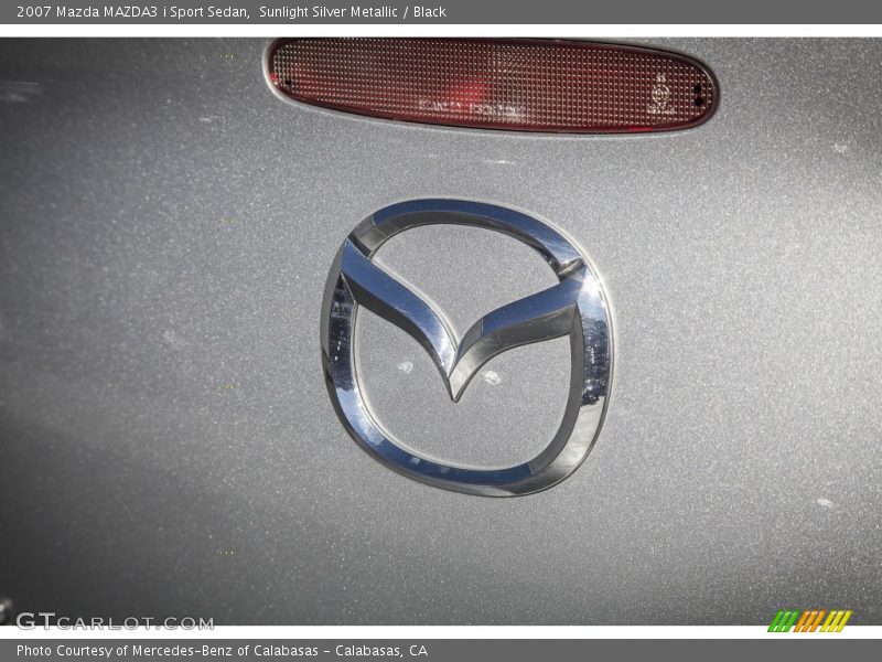 Sunlight Silver Metallic / Black 2007 Mazda MAZDA3 i Sport Sedan