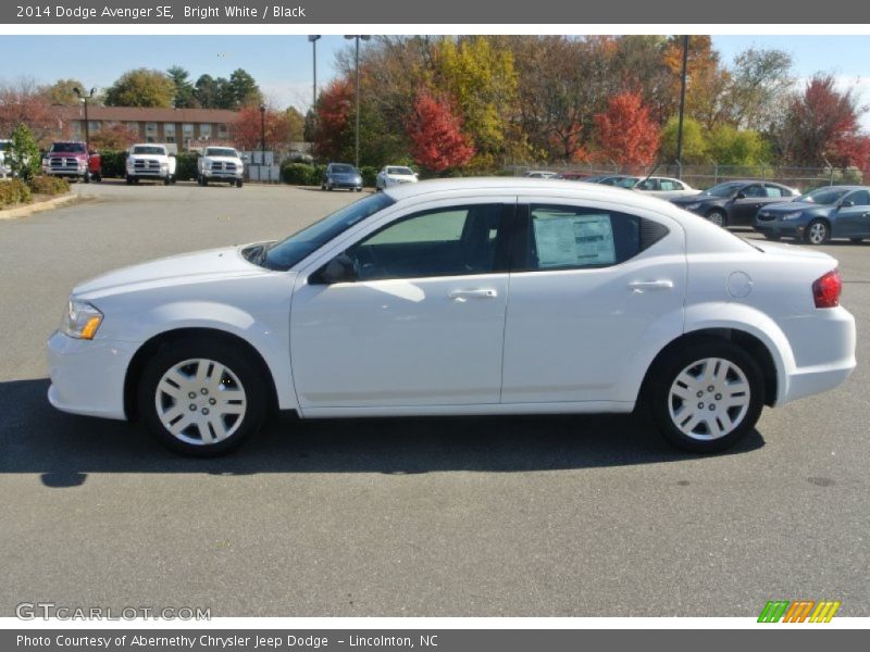 Bright White / Black 2014 Dodge Avenger SE