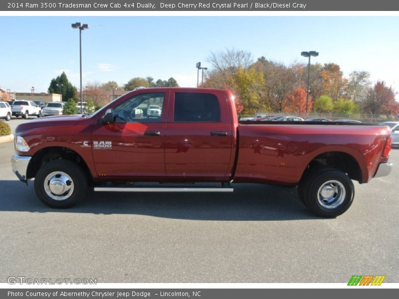 Deep Cherry Red Crystal Pearl / Black/Diesel Gray 2014 Ram 3500 Tradesman Crew Cab 4x4 Dually