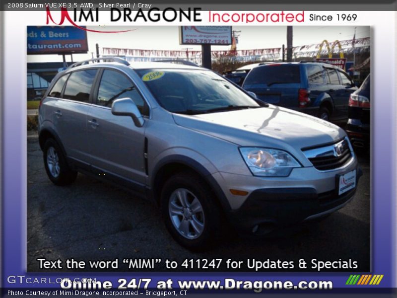 Silver Pearl / Gray 2008 Saturn VUE XE 3.5 AWD