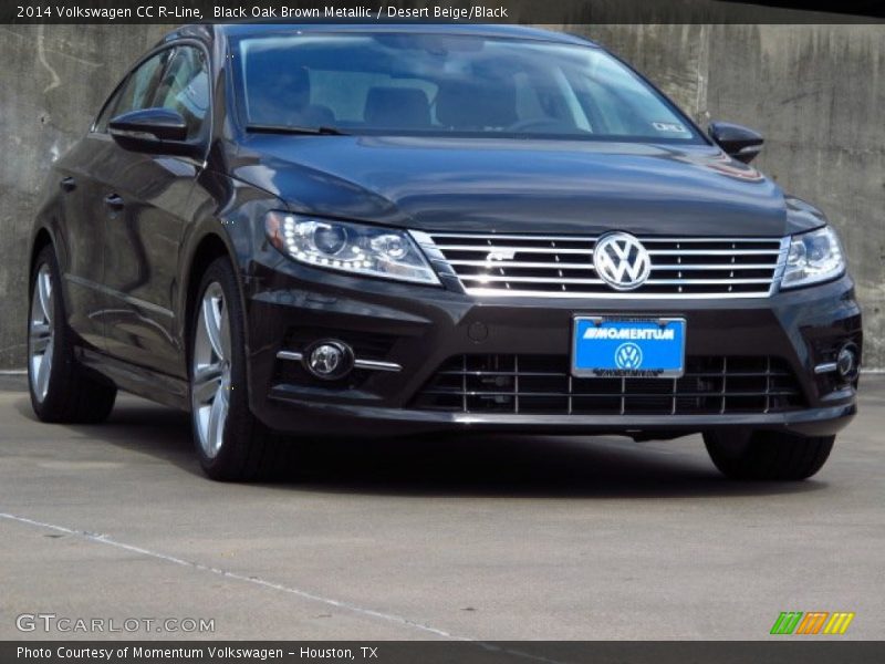 Black Oak Brown Metallic / Desert Beige/Black 2014 Volkswagen CC R-Line