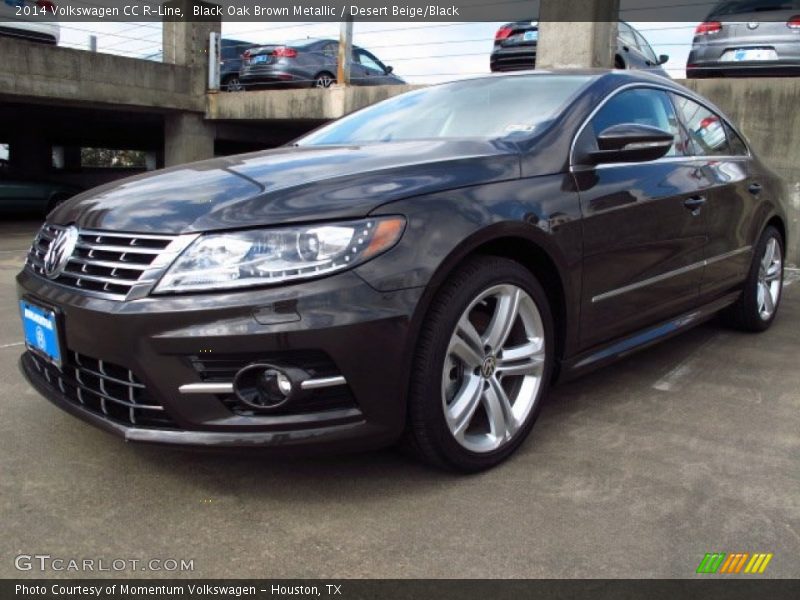 Black Oak Brown Metallic / Desert Beige/Black 2014 Volkswagen CC R-Line