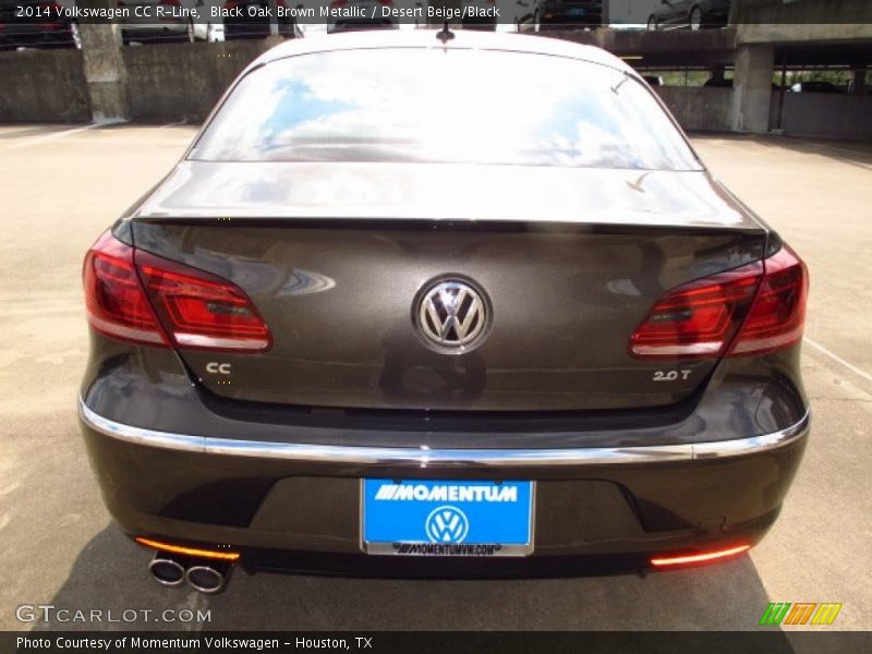 Black Oak Brown Metallic / Desert Beige/Black 2014 Volkswagen CC R-Line