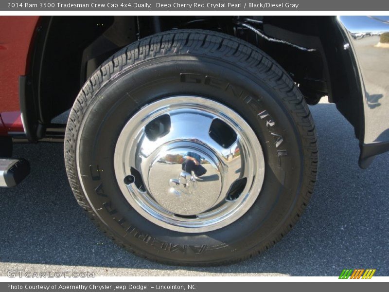 Deep Cherry Red Crystal Pearl / Black/Diesel Gray 2014 Ram 3500 Tradesman Crew Cab 4x4 Dually