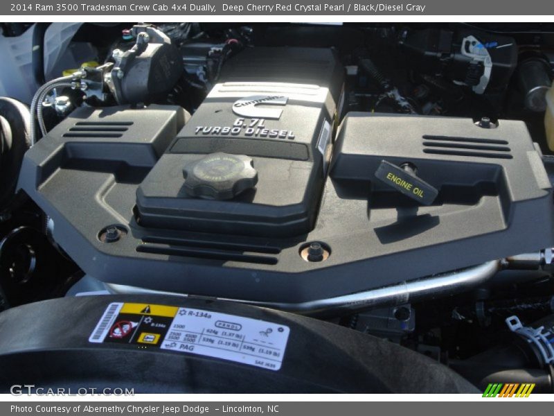 Deep Cherry Red Crystal Pearl / Black/Diesel Gray 2014 Ram 3500 Tradesman Crew Cab 4x4 Dually