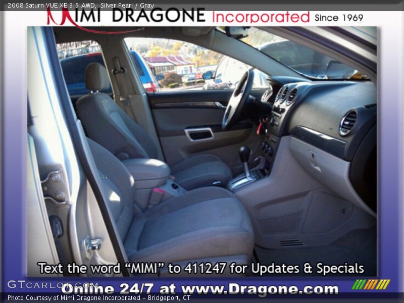 Silver Pearl / Gray 2008 Saturn VUE XE 3.5 AWD