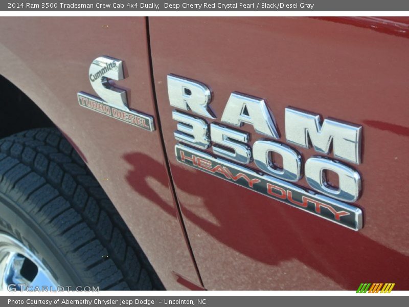 Deep Cherry Red Crystal Pearl / Black/Diesel Gray 2014 Ram 3500 Tradesman Crew Cab 4x4 Dually