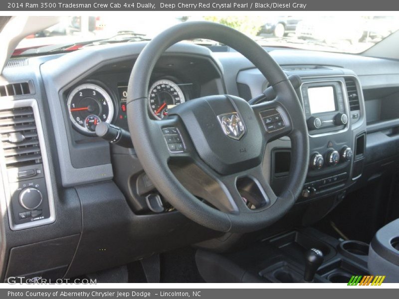 Deep Cherry Red Crystal Pearl / Black/Diesel Gray 2014 Ram 3500 Tradesman Crew Cab 4x4 Dually