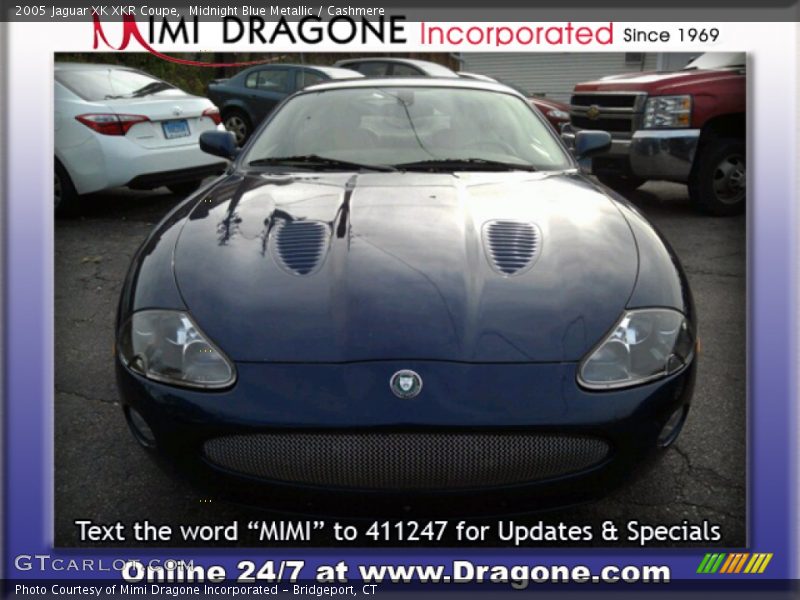 Midnight Blue Metallic / Cashmere 2005 Jaguar XK XKR Coupe