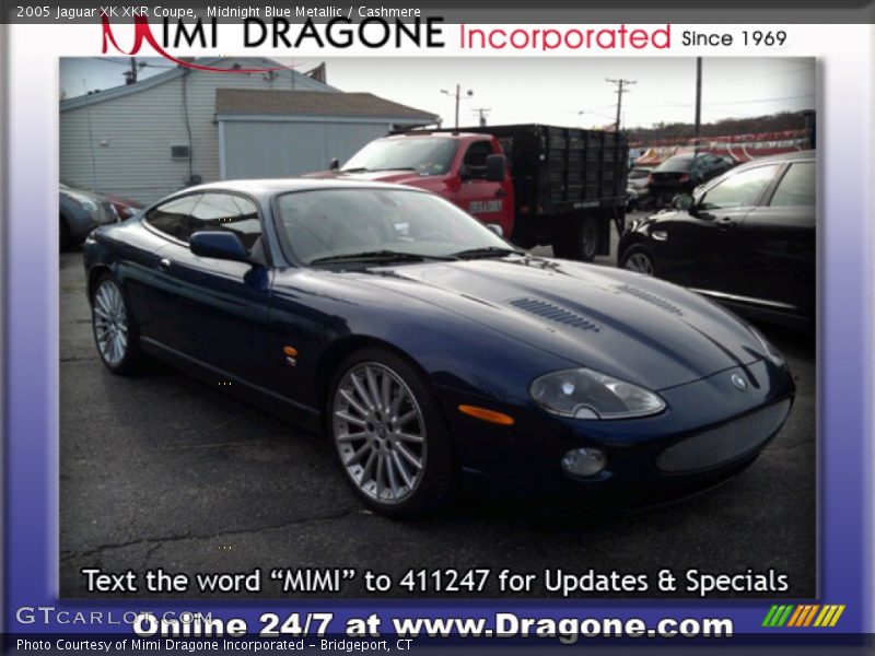Midnight Blue Metallic / Cashmere 2005 Jaguar XK XKR Coupe
