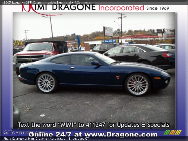 Midnight Blue Metallic / Cashmere 2005 Jaguar XK XKR Coupe