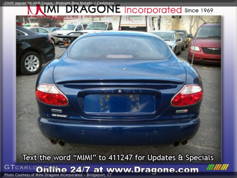 Midnight Blue Metallic / Cashmere 2005 Jaguar XK XKR Coupe