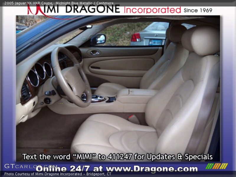 Midnight Blue Metallic / Cashmere 2005 Jaguar XK XKR Coupe